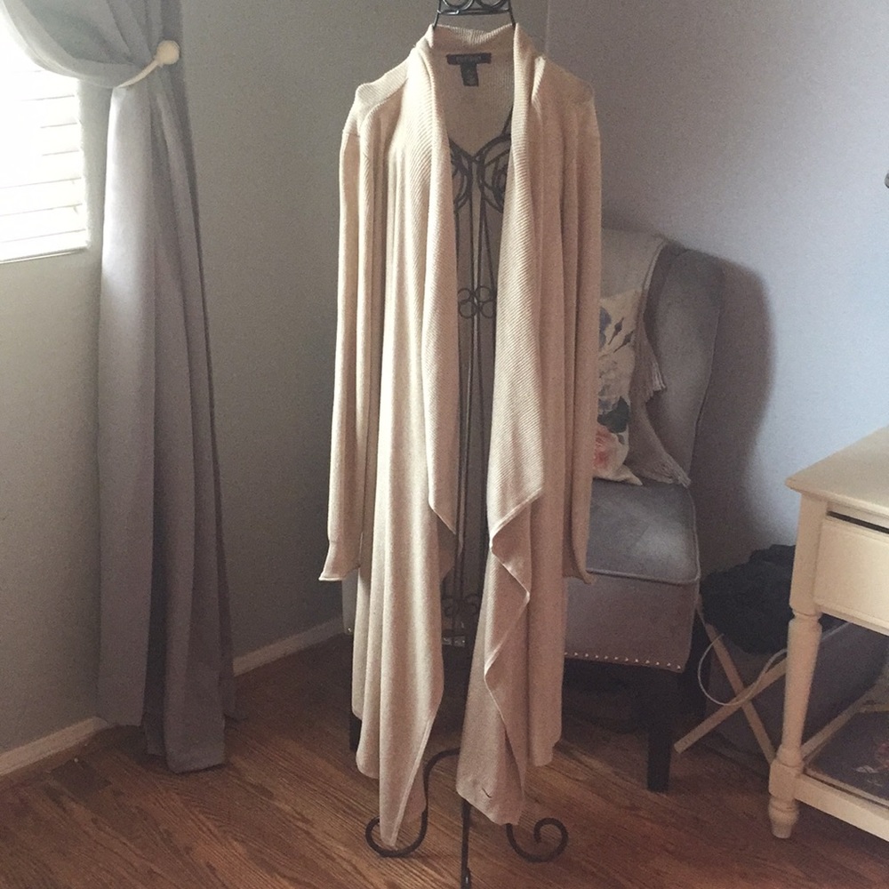 Stylish long cozy draped cardigan sweater!